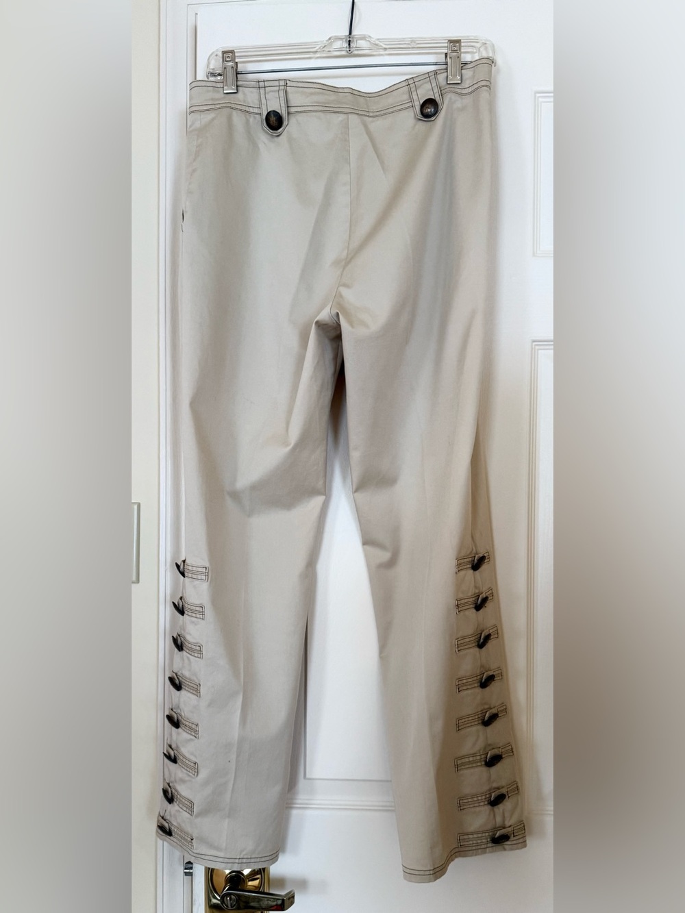 COTTONADE DRESSY PANT SUIT WOMEN’S 2 PSC BEIGE COLOR SIZE FR3/10US - Picture 7 of 11